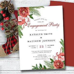 Invitation Terracotta Floral Pine Bough