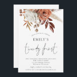 Invitation Terracotta Florals Vingt-et-unième fête d'annivers<br><div class="desc">Terracotta Florals Vingt-et-unième Invitation d'anniversaire.. De belles fleurs pour invitation vos invités pour célébrer votre 21e anniversaire. Un élégant script pour l'occasion et personnaliser facilement le reste du texte selon vos propres besoins.</div>