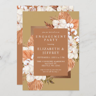 Invitation Terracotta Gold Boho Pampas