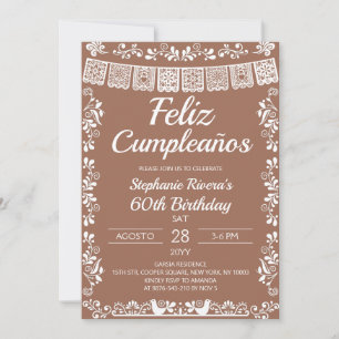 Invitation Terracotta Joyeux Anniversaire 60e Anniversaire