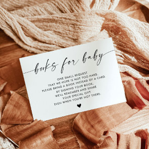 Invitation Terracotta Livres pour Bébé Insert Mixte