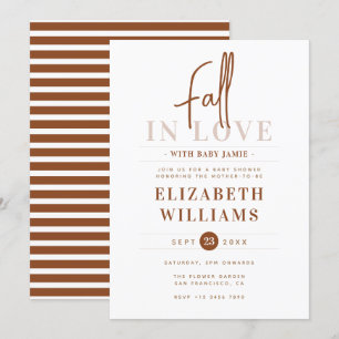 Invitation Terracotta Minimaliste tout en Baby shower d'amour