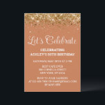 Invitation Terracotta Parties scintillant 50e anniversaire Cé<br><div class="desc">Terracotta Clay Gold Parties scintillant Invitation,  50e invitation de fête d'anniversaire Cinquante,  Fêtons digitale N'Importe quel âge,  Téléchargement instantané Cinquante-soixante-cinquième,  Personnalisé 50e 60e Cinquantième,  Élégant Milestone modèle Golden Glam,  Personnalisé 50 60 Confetti personnalisé,  Calligraphie adulte Moderne Écriture stylée,  Chic endy simple pour elle,  Bling 55ème 65ème 45ème célébration</div>