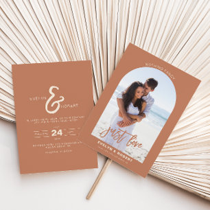 Invitation Terracotta Photo Rien De Fancy Just Love Mariage
