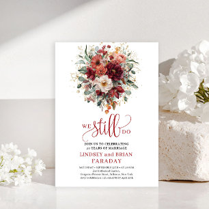 Invitation Terracotta Rustique Floral Automnal Nous sommes To
