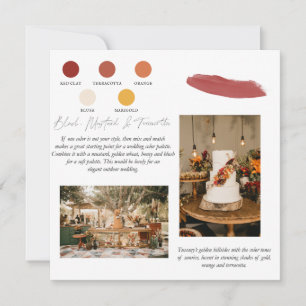 Invitation Terracotta Sunrise Palette de couleurs Or Rouge