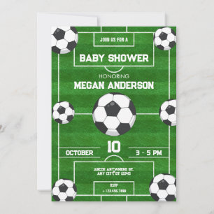 Invitation Terrain de football / baby shower de terrain de fo