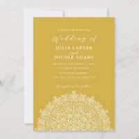 Terrain Mexicain Rétro Fleurissant Mandala Mariage