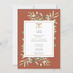 Invitation Terrasse en terre cuite RN Diplôme de soins infirm
