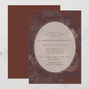Invitation Terrasse Vintage Rustique Fête de Mariage Florale