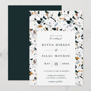 Invitation Terrazzo Artisan Trame Mariage Invit