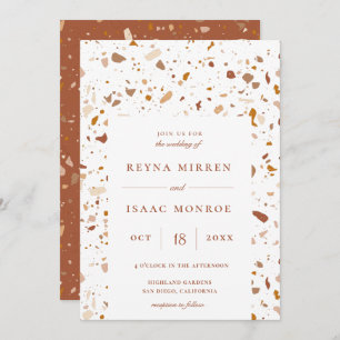 Invitation Terrazzo Artisan Trendy Mariage