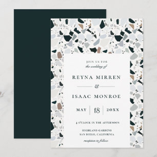Invitation Terrazzo Artisan Trendy Mariage