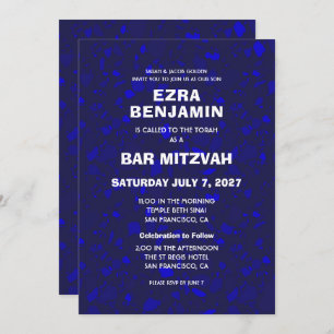 Invitation Terrazzo Bat mitzvah de barre personnalisée tiré à