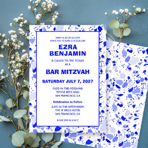 Invitation Terrazzo Bat mitzvah de barre personnalisée tiré à