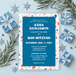 Invitation Terrazzo Bat mitzvah de barre personnalisée tiré à<br><div class="desc">Carte parfaite pour annoncer un bat mitzvah, bar mitzvah ou une autre célébration juive ! Motif de terrazzo à la main pour vous à l'avant et à l'arrière ! ENTIÈREMENT PERSONNALISABLE ! Cliquez sur "Personnaliser" ci-dessus pour modifier le texte. Cliquez sur "modifier à l'aide de l'outil de conception" pour ajuster...</div>