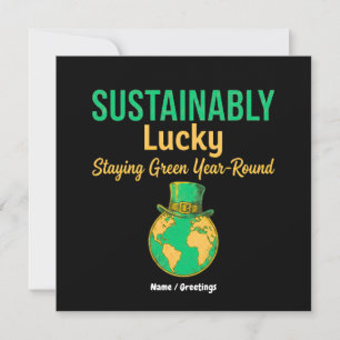 Invitation Terre chanceuse de manière durable Éco-responsable
