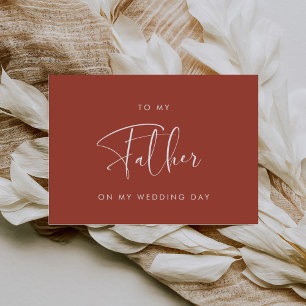 Invitation Terre cuite moderne À mon père le jour de mon mari