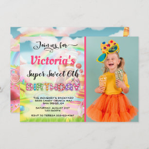 Invitation Terre de Candy fête d'anniversaire Photo