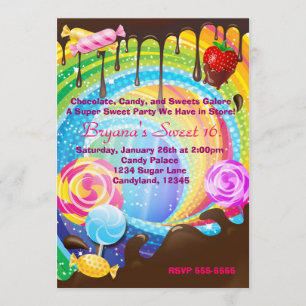 Invitation Terre de rêve adolescente au chocolat sucré Invita