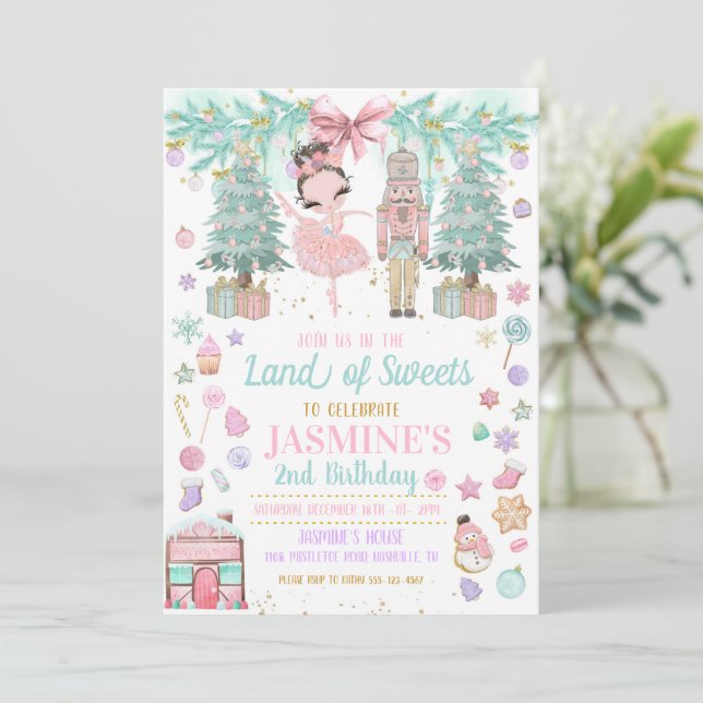 Invitation Terre des sucreries Plum de sucre Fée Nutcracker I (Debout devant)