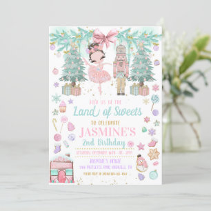 Invitation Terre des sucreries Plum de sucre Fée Nutcracker I