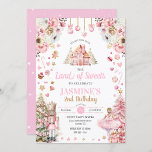 Invitation Terre rose de sucreries Sugar Plum Fairy Nutcracke