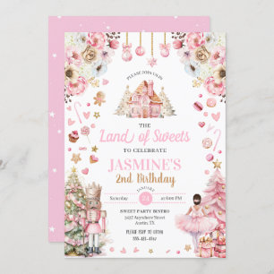 Invitation Terre rose de sucreries Sugar Plum Fairy Nutcracke