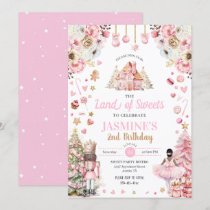 Invitation Terre rose de sucreries Sugar Plum Fairy Nutcracke