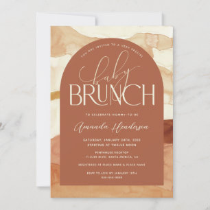 Invitation Terre ton Genre Neutre Bébé Brunch