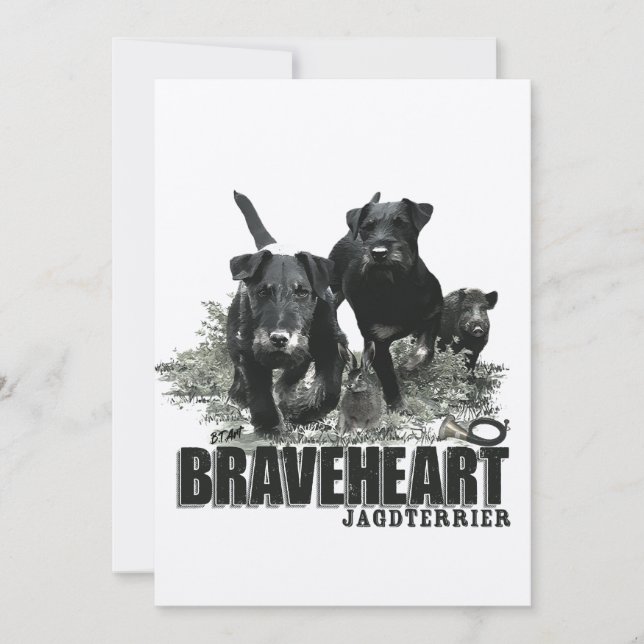 Invitation Terrier de chasse allemand, Le Jagdterrier, Art (Devant)