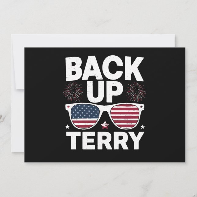 Invitation Terry de secours drôle feu d'artifice patriotique  (Devant)