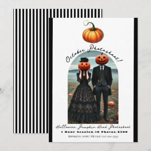 Invitation Tête de citrouille Halloween automne Photographie 