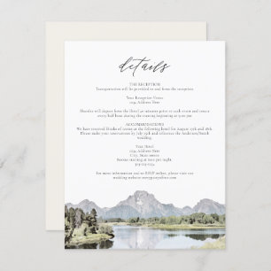 Invitation TETON NATIONAL PARK Mountain Détails du Mariage Ca