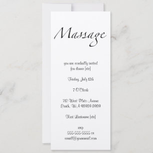 Invitation Texte de massage