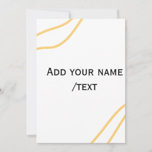 Invitation texte de nom de bordure espagnole jaune lignes de