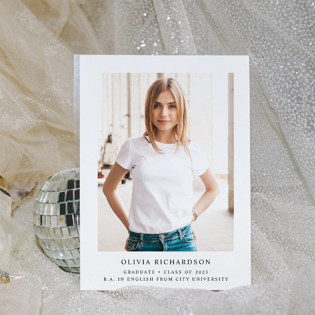 Invitation Texte et photo simple et élégant | Graduation 2023 (Créateur téléchargé)