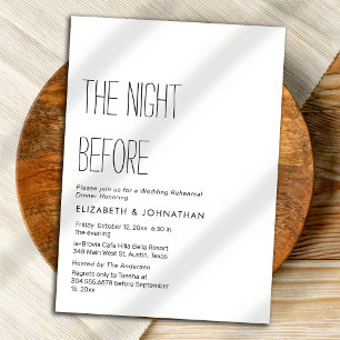 Invitation Texte Minimal La Nuit Avant L'Invitation