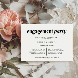Invitation Texte moderne   Groupe d'engagement noir et blanc
