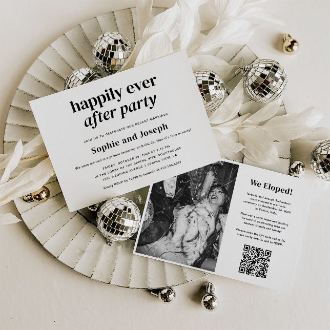 Invitation Texte Moderne | Mariage Fête de Bonheur Éternel (Créateur téléchargé)