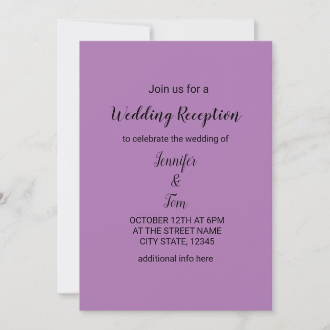 Invitation Texte modifiable de couleur aquarelle ajoutez votr (Devant)