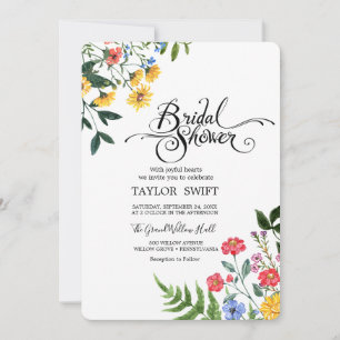 Invitation Texte Personnalisé Water Flora Bridal Show Invitat