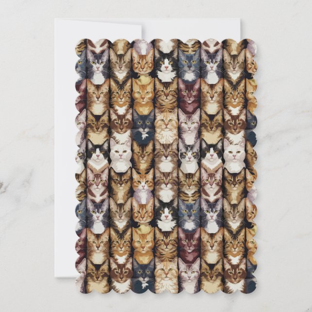 Invitation Texture des chats (Devant)