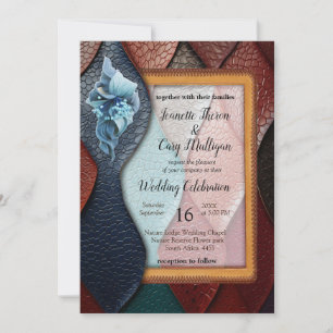 Invitation Texture en cuir artistique