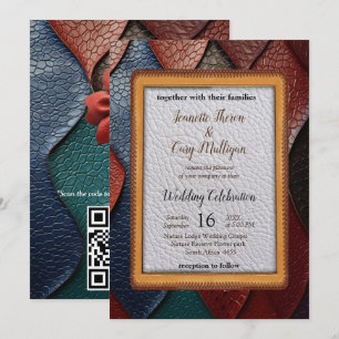 Invitation Texture en cuir artistique