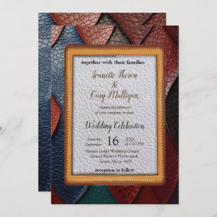 Invitation Texture en cuir artistique