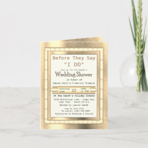 Invitation Texture métallique moderne Douche en couple