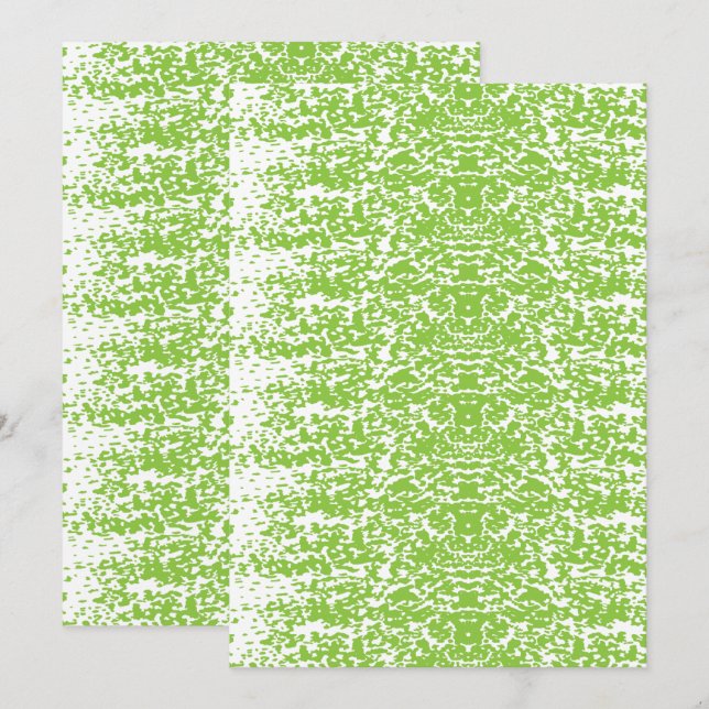 Invitation Texture Vert Citron Grunge (Devant / Derrière)