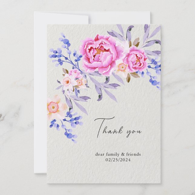 Invitation Thank you card (Devant)