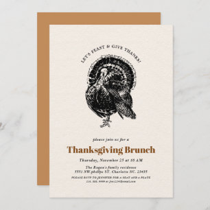 Invitation Thanksgiving Brunch  Turquie Vintage